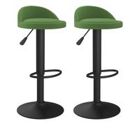 Vidaxl taburetes de cocina 2 unidades terciopelo verde oscuro