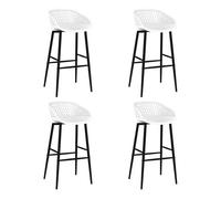 Vidaxl taburetes de cocina 4 unidades blanco