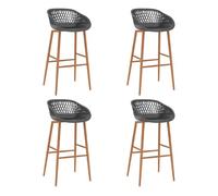 Vidaxl taburetes de cocina 4 unidades gris