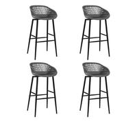 Vidaxl taburetes de cocina 4 unidades gris
