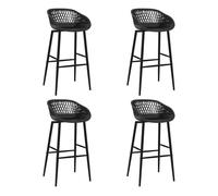 Vidaxl taburetes de cocina 4 unidades negro