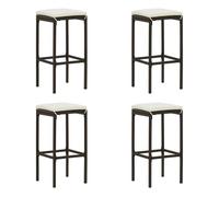 Générique Taburetes de Bar con Cojines de 4 Piezas, Color marrón y marrón