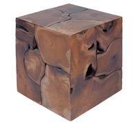 vidaXL Taburetes/Mesa de Centro Madera de Teca Maciza Dimensiones 40x40x45 cm