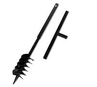 vidaXL Taladro de Tierra Espiral Doble con Mango para Plantar Acero 120 mm