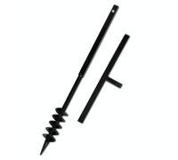 vidaXL Taladro de Tierra Espiral Doble con Mango para Plantar Acero 80 mm