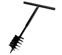 vidaXL Taladro de Tierra Espiral Triple con Mango para Plantar Acero 180 mm