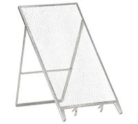 vidaXL Tamiz de Jardín Suelo Compost Rejilla Accesorio Carretilla Colador Cedazo Plantas Patio Terraza Balcón Ángulo Ajustable Acero Galvanizado