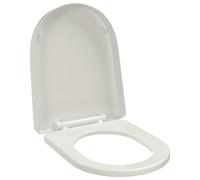 vidaXL Tapa de Inodoro Váter Asiento Cierre Suave Blanca Cuadrada Asiento WC