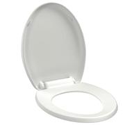 vidaXL Tapa de váter cierre suave y desenganche rápido blanca