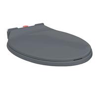 vidaXL Tapa de Váter con Cierre Suave Desenganche Rápido Ovalada Inodoro con Desmontaje Rápido de Diseño Ergonómico Fácil de Limpieza Gris
