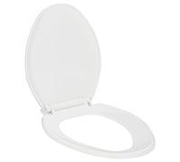 vidaXL Tapa de Váter de Cierre Suave y Desenganche Rápido Blanca Baño Inodoro Estándar Accesorios Fontanería Ideal Hogar Restaurante Hotel Comercio