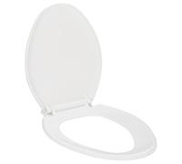 vidaXL Tapa de Váter de Cierre Suave y Desenganche Rápido Blanca Baño Inodoro Estándar Accesorios Fontanería Ideal Hogar Restaurante Hotel Comercio