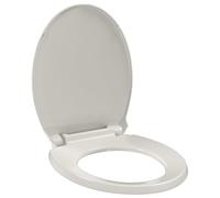 vidaXL Tapa de WC Cierre Suave Desenganche Rápido Ovalada Inodoro con Desmontaje Rápido de Diseño Ergonómico Fácil de Limpieza Gris Claro