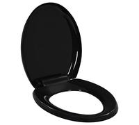 vidaXL Tapa WC Váter Asiento Inodoro Cierre Suave Lento Silencioso Taza Water Universal Cuarto de Baño Plástico Duro Polipropileno Resistente Negro