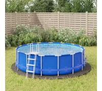 vidaXL Tapiz de suelo piscina geotextil de poliéster Ø396cm, lona suelo piscina, protector de suelo para piscina, alfombra de piscina