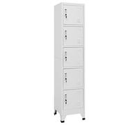 vidaXL Taquilla armario casillero de acero para escuela y oficina 38x40x180 cm gris claro