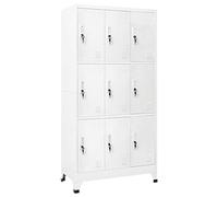 vidaXL Taquilla con 9 Compartimentos Acero 90x45x180 cm
