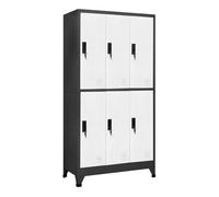 Vidaxl taquilla de acero gris antracita y blanco 90x45x180 cm