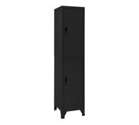 Vidaxl taquilla de acero negro 38x45x180 cm