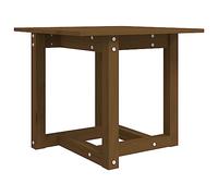 Mesa De Centro Madera Maciza De Pino Marrón Miel 50x50x45 Cm Vidaxl