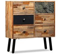 vidaXL Teca Aparador 6 Cajones 70x30x76 Madera Reciclada Mesa Mesilla Consola