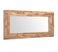 vidaXL Teca Espejo Decorativo 120x60 cm Rectangular Madera Decoración Adorno