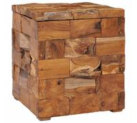 Vidaxl taburete con almacenamiento madera maciza de teca