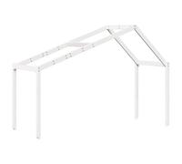 vidaXL Techo de cama infantil madera maciza blanco 213x95,5x144,5 cm, techo de la cama, techo inclinado de la cama, techo de la cama de los niños