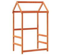 vidaXL Techo de cama infantil madera maciza marrón 108x70x176,5 cm