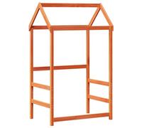 vidaXL Techo de cama infantil madera maciza marrón 108x70x176,5 cm