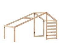 vidaXL Techo de cama infantil madera maciza pino 188x97x113 cm, techo de la cama, techo inclinado de la cama, techo de la cama de los niños