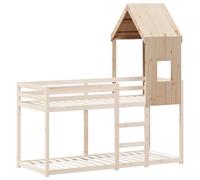 vidaXL Techo de cama infantil madera maciza pino 60x89x134,5 cm, techo de la cama, techo inclinado de la cama, techo de la cama de los niños