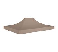 vidaXL Techo de Carpa para Celebraciones Cenador Toldo Cubierta Superior Carpa Plegable Jardín Patio Marquesina Fiesta Gris Taupe 4x3 m 270 g/m²