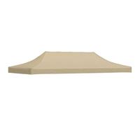 vidaXL Techo de Carpa para Celebraciones Cenador Toldo Cubierta Superior Carpa Plegable Jardín Patio Marquesina Fiesta Beige 6x3 m 270 g/m²
