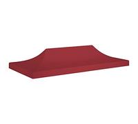 vidaXL Techo de Carpa para Celebraciones Cenador Toldo Cubierta Superior Carpa Plegable Jardín Patio Marquesina Fiesta Burdeos 6x3 m 270 g/m²