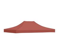 vidaXL Techo de Carpa para Celebraciones Cenador Toldo Cubierta Superior Carpa Plegable Jardín Patio Marquesina Fiesta Terracota 4x3m 270g/m²