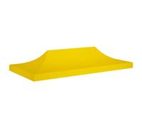 vidaXL Techo de Carpa para Celebraciones Cenador Toldo Cubierta Superior Carpa Plegable Jardín Patio Marquesina Fiesta Amarillo 6x3 m 270 g/m²