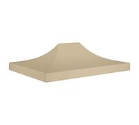 vidaXL Techo de Carpa para Celebraciones Cenador Toldo Cubierta Superior Carpa Plegable Jardín Patio Marquesina Fiesta Beige 4x3 m 270 g/m²