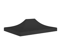 vidaXL Techo de Carpa para Celebraciones Cenador Toldo Cubierta Superior Carpa Plegable Jardín Patio Marquesina Fiesta Negro 4x3 m 270 g/m²