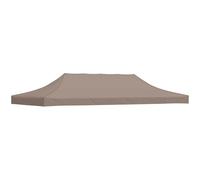 vidaXL Techo de Carpa para Celebraciones Cenador Toldo Cubierta Superior Carpa Plegable Jardín Patio Marquesina Fiesta Gris Taupe 6x3 m 270 g/m²