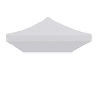 vidaXL Techo Carpa para Celebraciones Patio Parasol Jardín Sombrilla Playa Aire Libre Terraza Balcón Paraguas Pabellón Eventos Viento Blanco