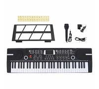 vidaXL Teclado eléctrico de piano de 61 teclas con atril para niños