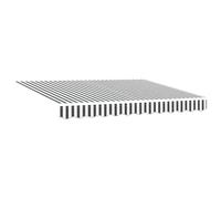 vidaXL Tela de reemplazo de toldo para Marco de 3.5x2 m Antracita y Blanco