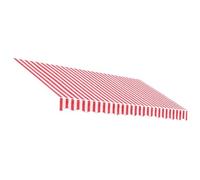 vidaXL Tela de repuesto de toldo rayas rojas y blancas 3x2,5 m