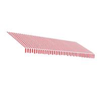 vidaXL Tela de Repuesto de toldo Rayas Rojas y Blancas 4,5x3 m