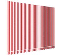 vidaXL Tela de Repuesto de toldo Rayas Rojas y Blancas 4x3 m