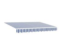 vidaXL Tela de Repuesto para Toldo de 3.5m x 2m Azul y Blanco