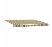 vidaXL Tela de repuesto para toldo de 4.5 x 3m, en verde y amarillo. Es durable, resistente a los UV y perfecta para el exterior. Ideal para dar sombra en casa, en el jardín o como protector de balc