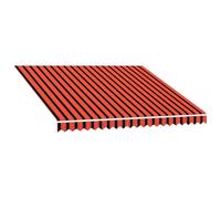 vidaXL Tela de Repuesto para Toldo Naranja y Marrón 300 x 250 cm, Cubierta para jardín y terraza, solución de Sombra Rectangular, toldo Resistente al Clima y UV
