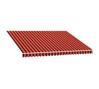 vidaXL Tela de Repuesto para Toldo Naranja y Marrón 350 x 250 cm, Cubierta para jardín y terraza, solución de Sombra Rectangular, toldo Resistente al Clima y UV